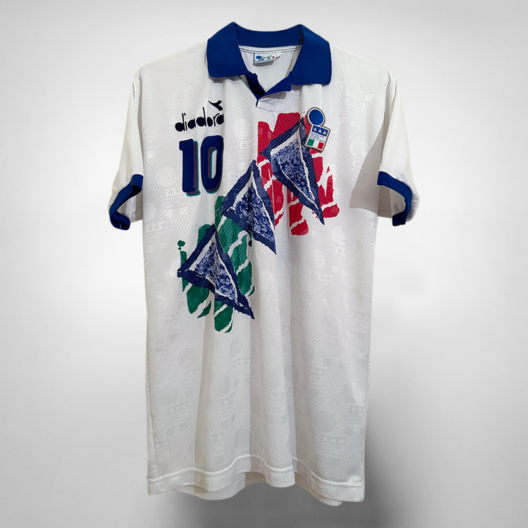 1994-1995 Italy Diadora Player Spec Training Shirt #10 Roberto Baggio - Marketplace