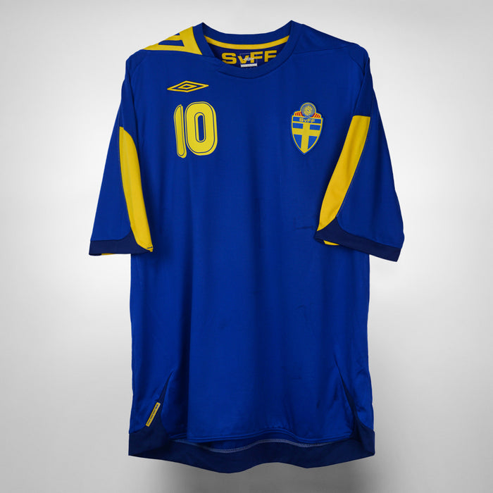 2006-2007 Sweden Umbro Away Shirt #10 Zlatan Ibrahimovic