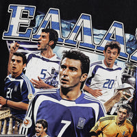 2004 Greece Hellas Euro Champions Vintage Bootleg T-Shirt | Oversized Heavy Tee