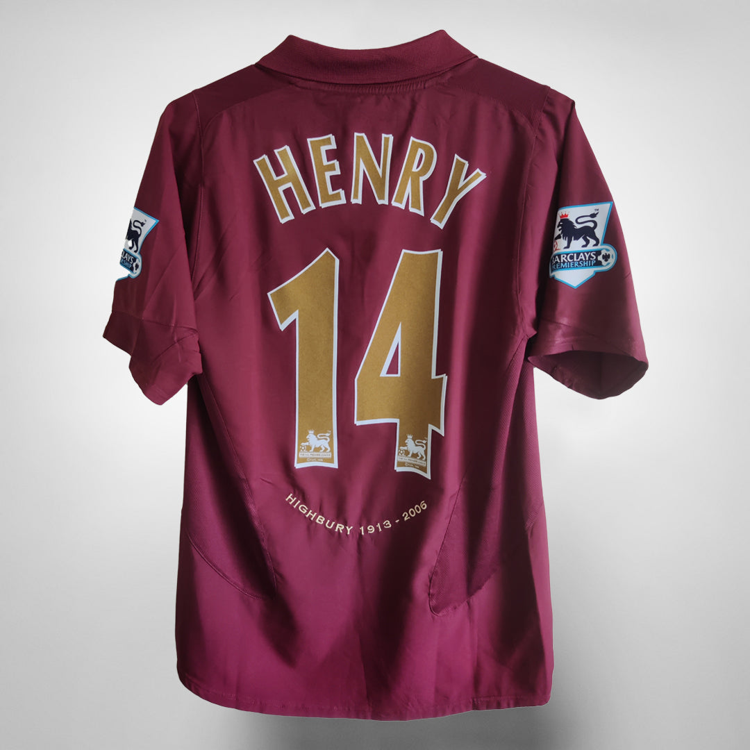 2005-2006 Arsenal Highbury Nike Home Shirt #14 Thierry Henry 