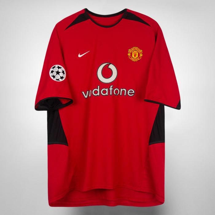 2002-2003 Manchester United Nike UCL Home Shirt #7 David Beckham