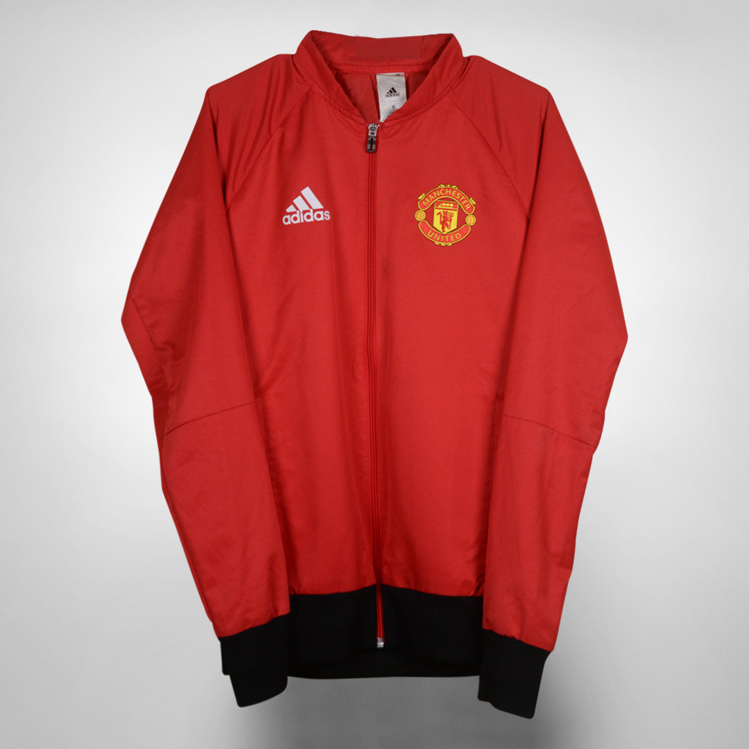 2015-2016 Manchester United Adidas Anthem Jacket Red