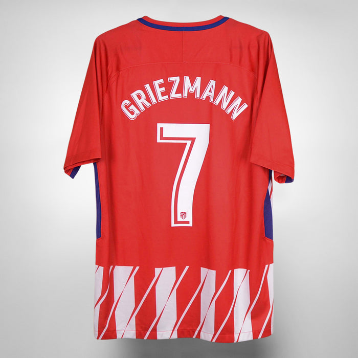 2017-2018 Atletico Madrid Nike Home Shirt #7 Antoine Griezmann - Marketplace