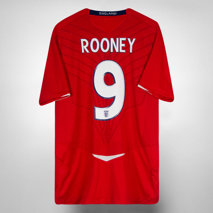 2008-2009 England Umbro Away Shirt #9 Wayne Rooney