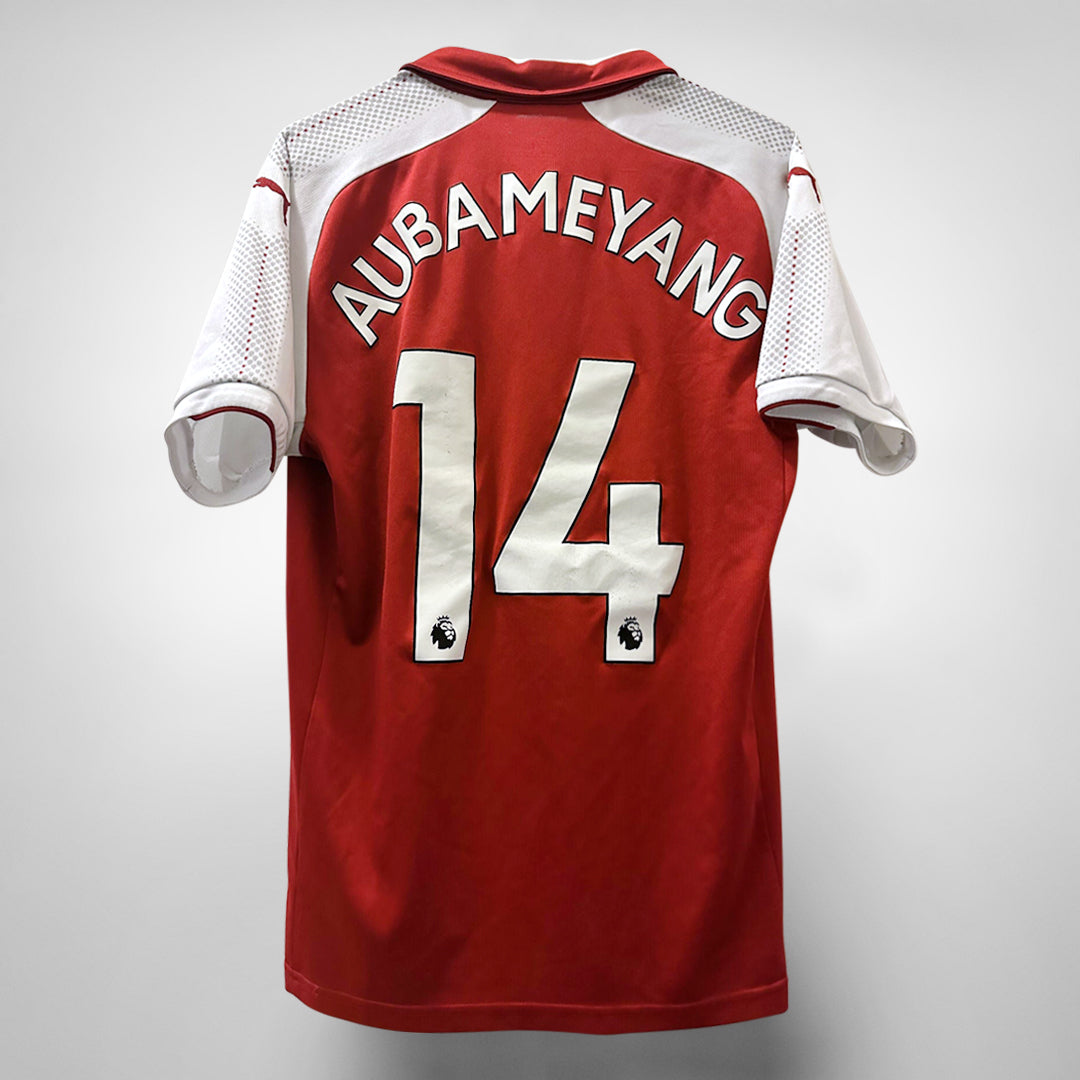 2017 2018 Arsenal Puma Home Shirt 14 Pierre Emerick Aubameyang Mark PFC Vintage