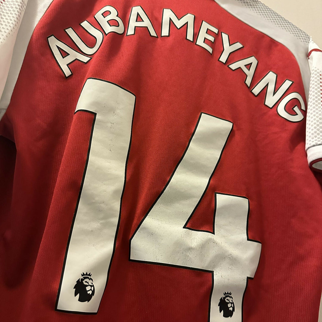 2017-2018 Arsenal Puma Home Shirt #14 Pierre Emerick Aubameyang - Marketplace