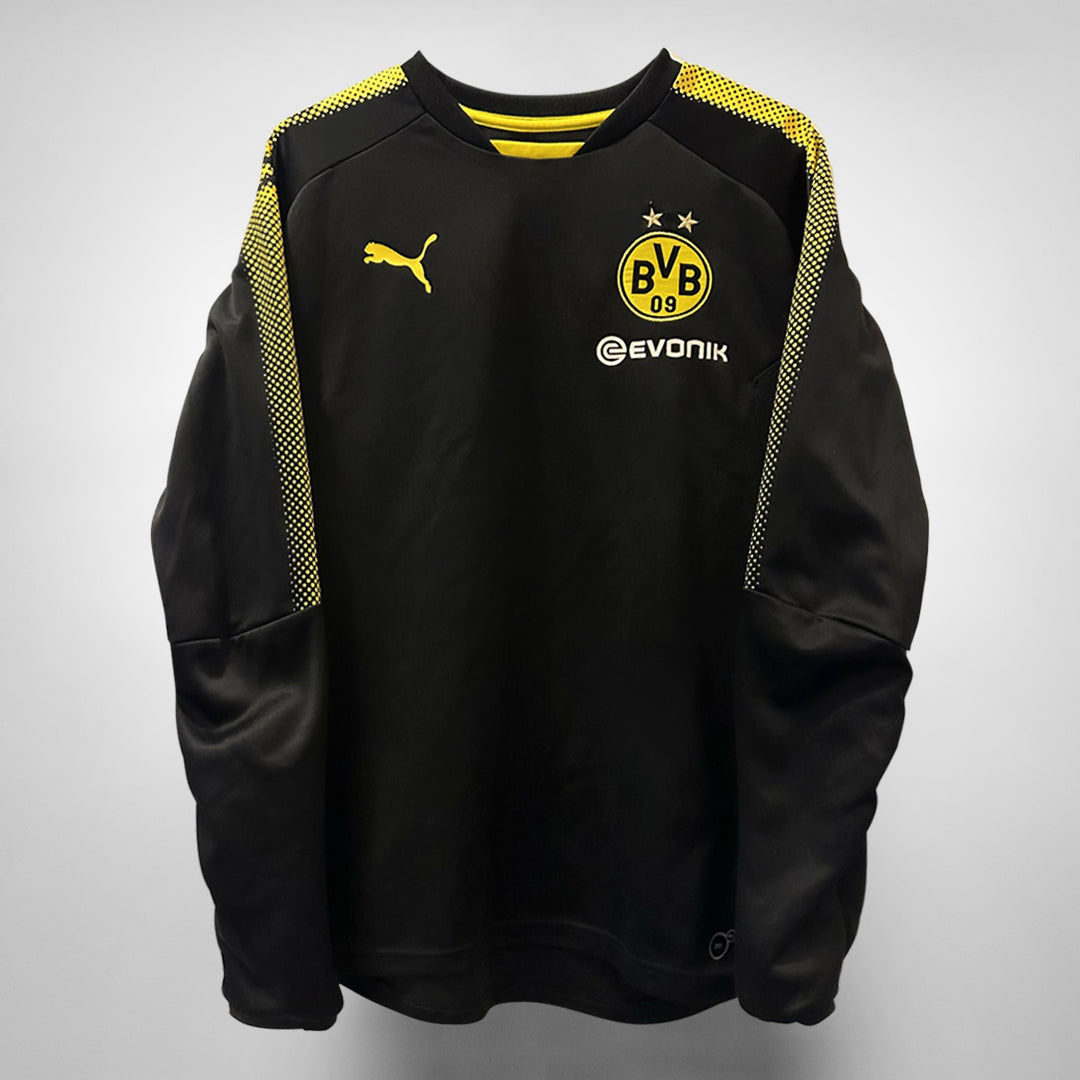 2017 2018 Borussia Dortmund Puma Player Spec Training Sweatshirt Mar PFC Vintage