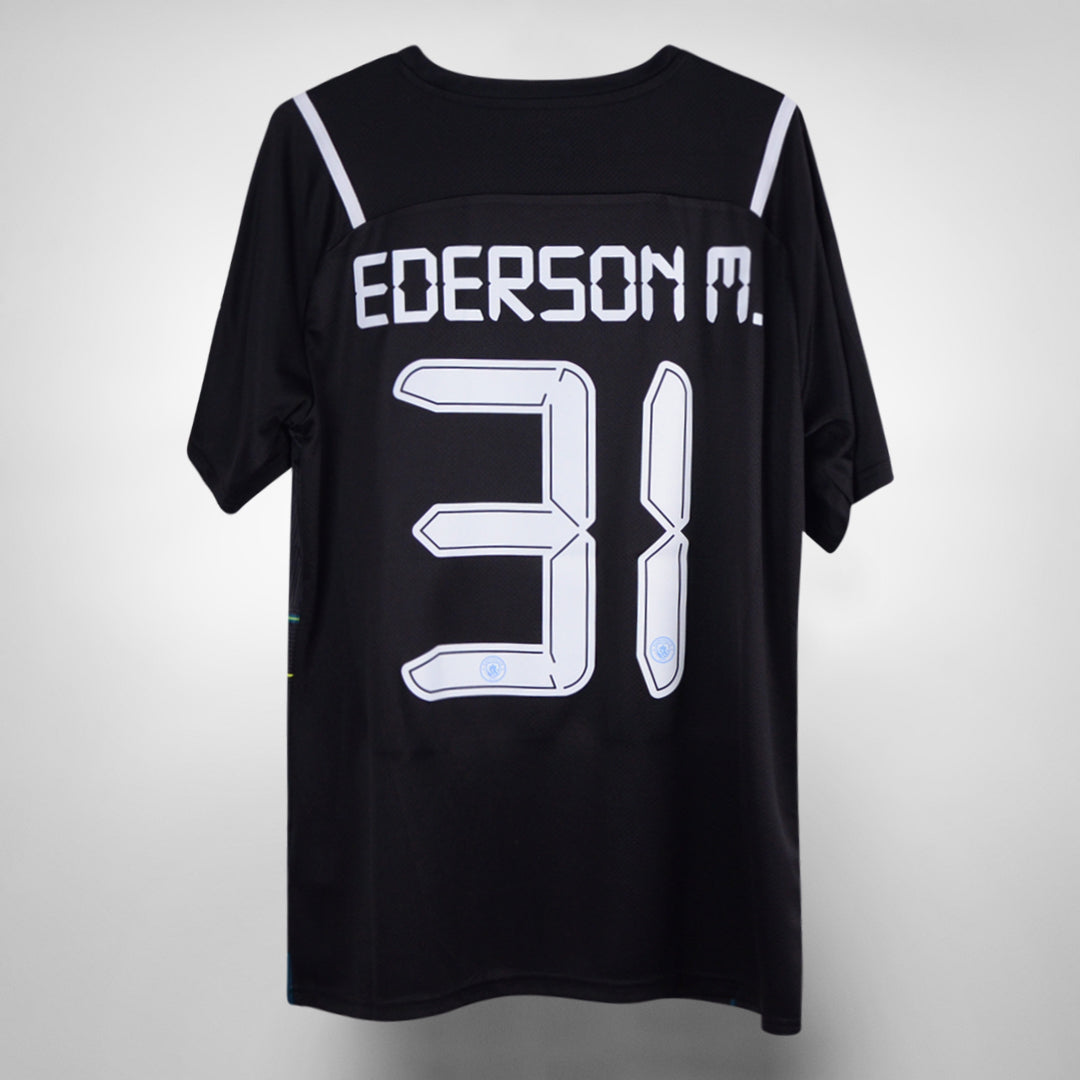 2021-2022 Manchester City Puma Player Spec Home Goalkeeper Shirt #31 Ederson Moraes - Marketplace