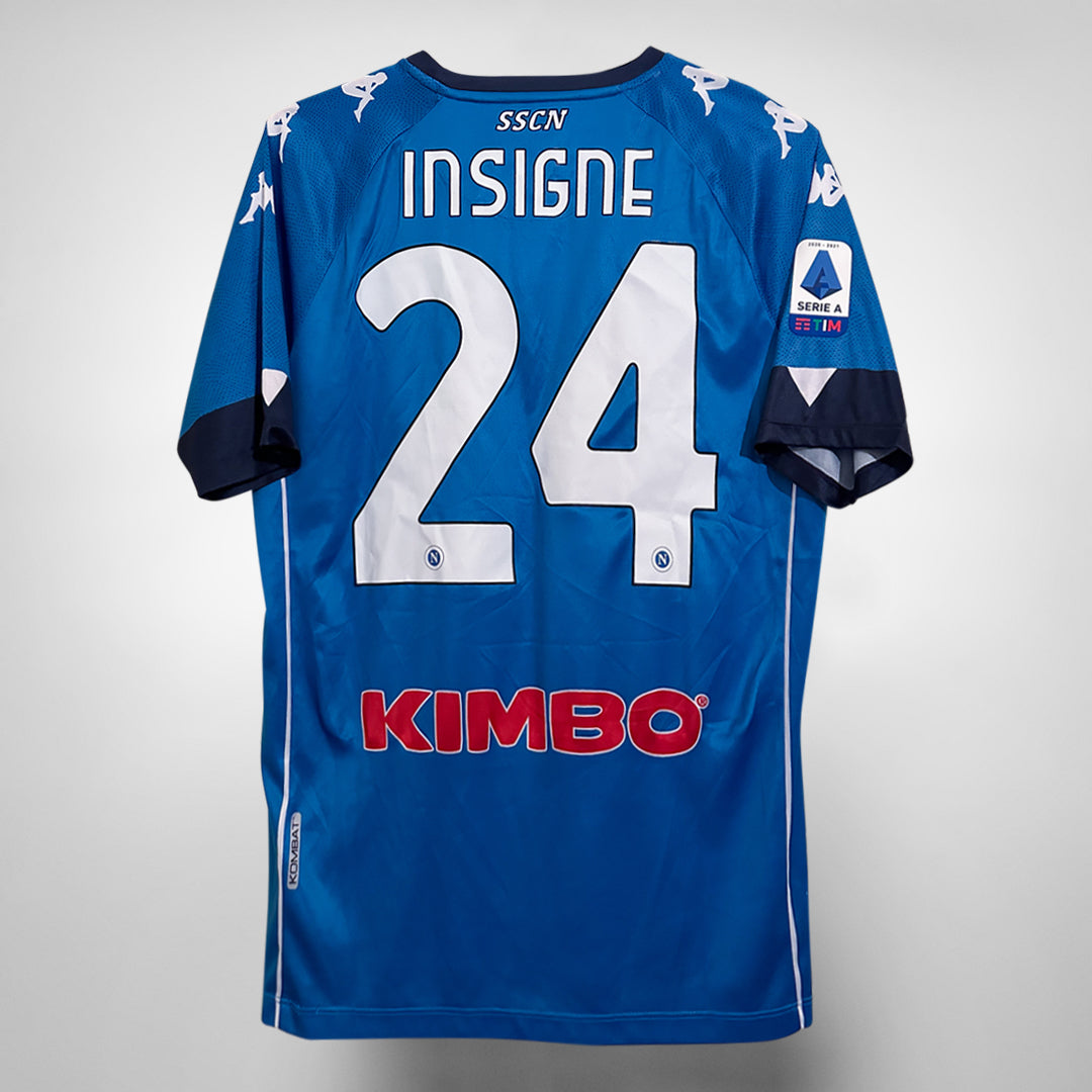 2020-2021 Napoli Kappa Home Shirt #24 Lorenzo Insigne  - Marketplace