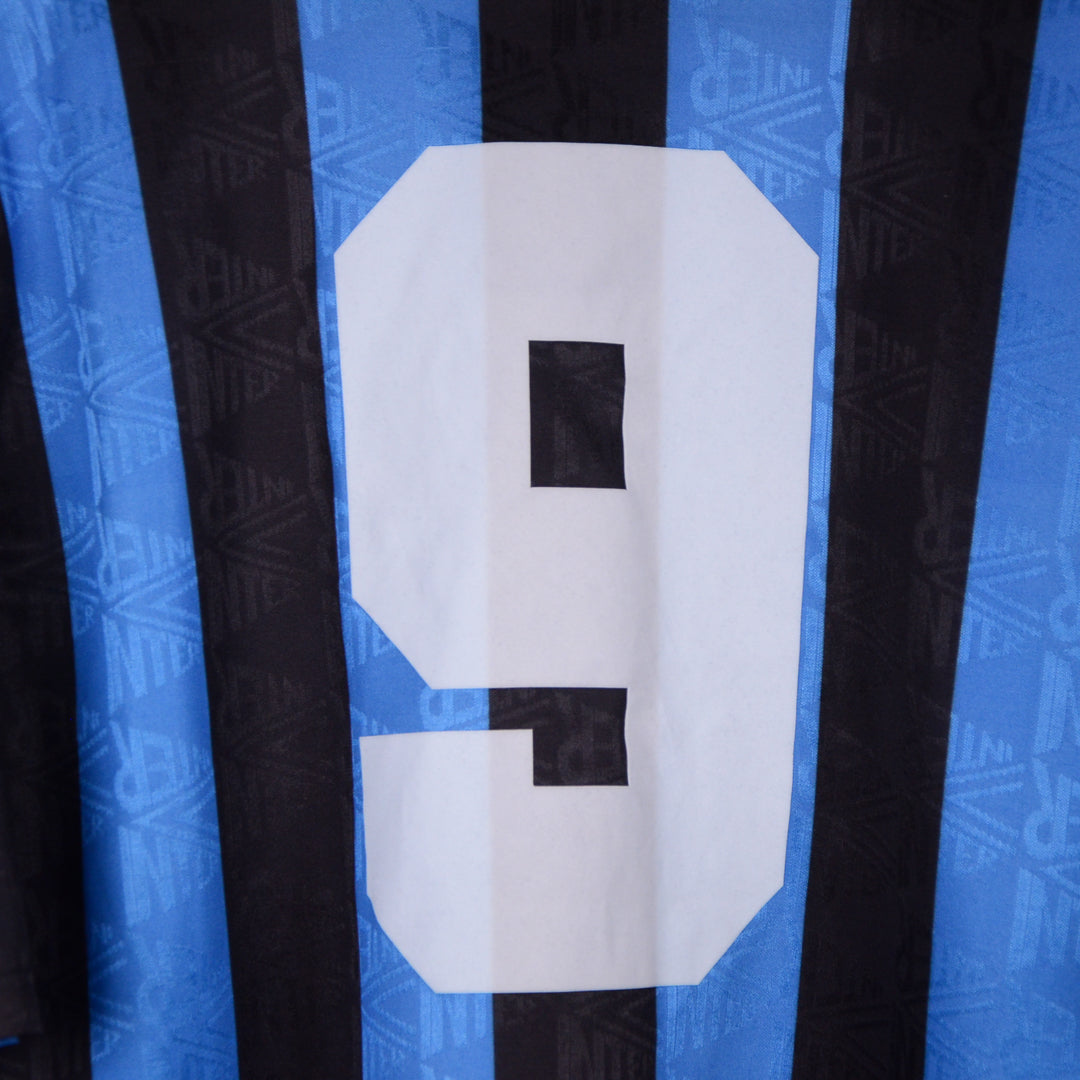 1991-1992 Inter Milan Umbro Home Shirt #9 Jurgen Klinsmann - Marketplace