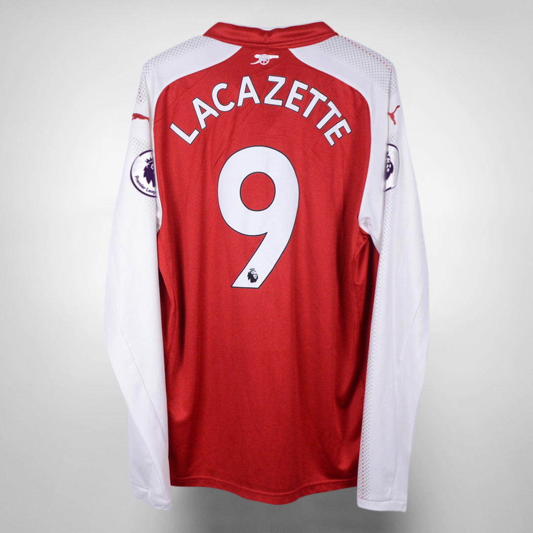 2017-2018 Arsenal Puma Long Sleeve Home Shirt #9 Alexandre Lacazette - Marketplace