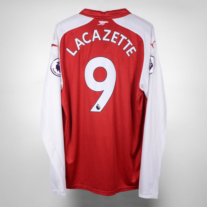 2017-2018 Arsenal Puma Long Sleeve Home Shirt #9 Alexandre Lacazette - Marketplace