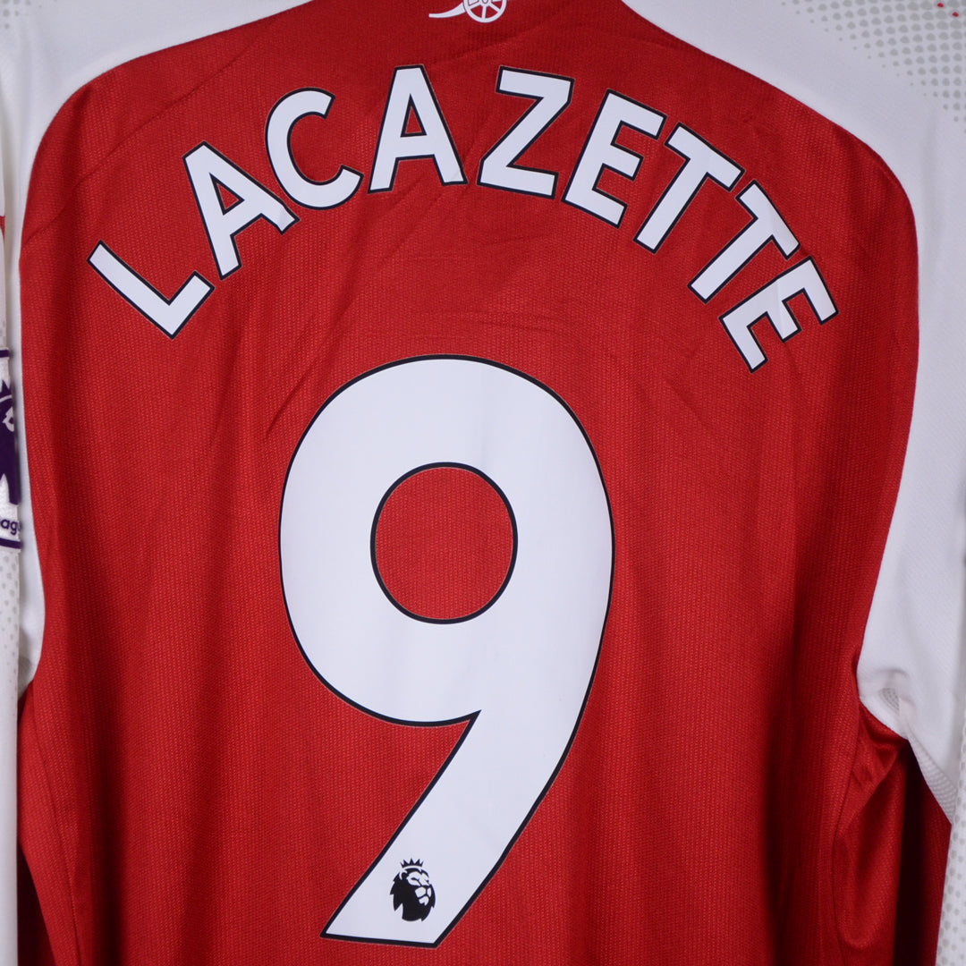 2017-2018 Arsenal Puma Long Sleeve Home Shirt #9 Alexandre Lacazette - Marketplace