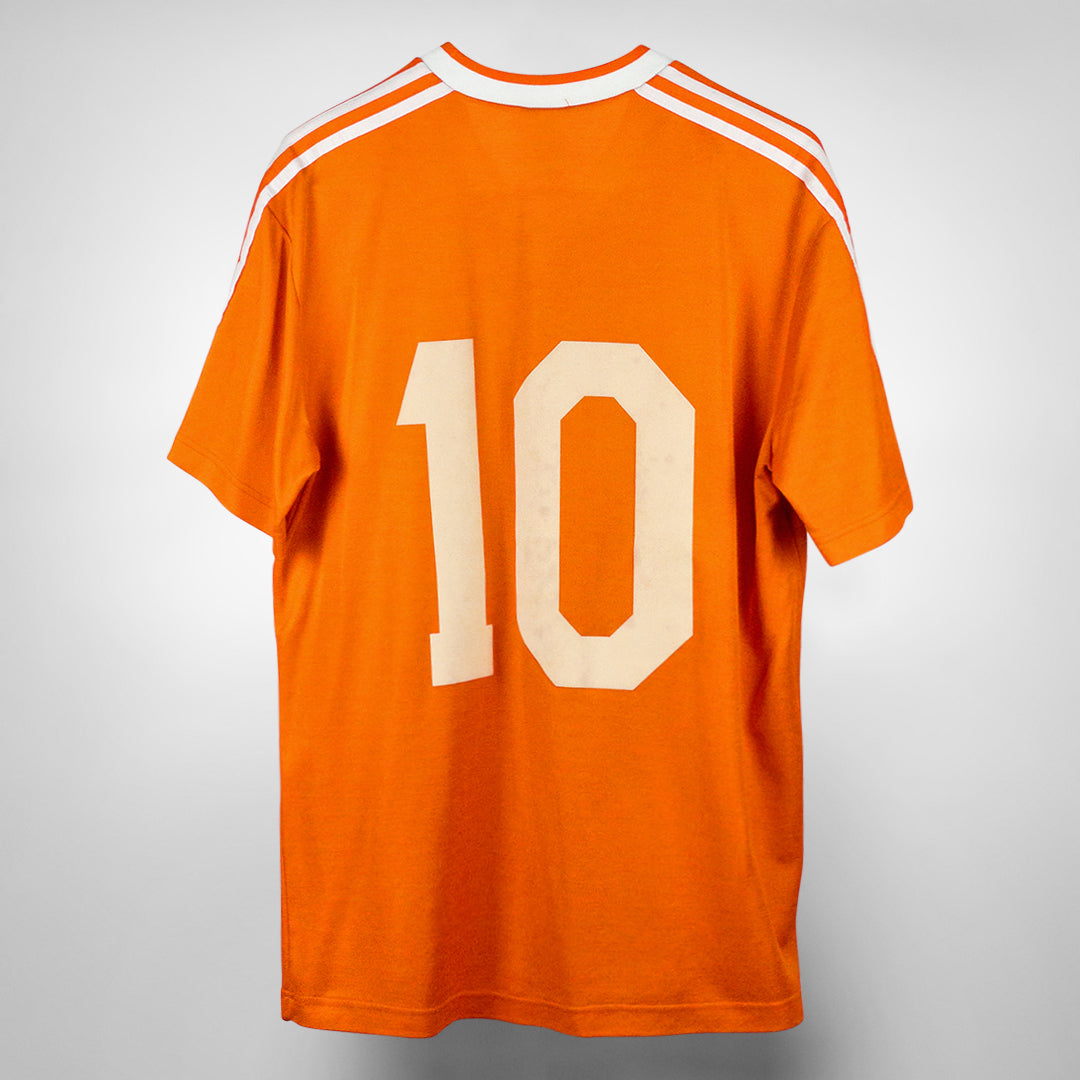 1985-1988 Netherlands Adidas Home Shirt #10 Ruud Gullit