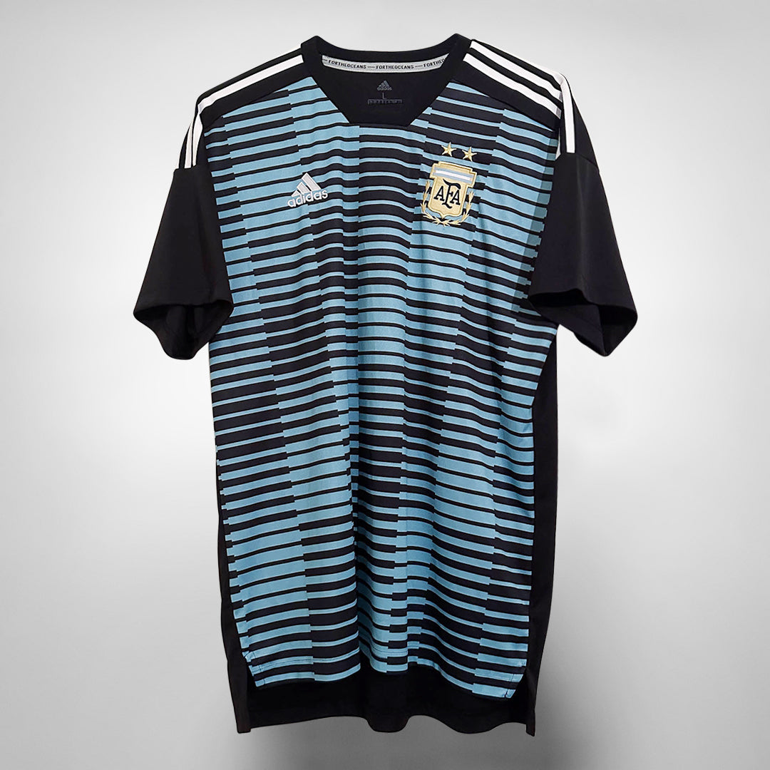 2018 2019 Argentina Adidas Pre Match Shirt Classic Football Shirts Vintage Football Shirts Rare Soccer Shirts Worldwide Delivery 90 s Football Shirts Manchester United Arsenal Juventus Barcelona Bayer...