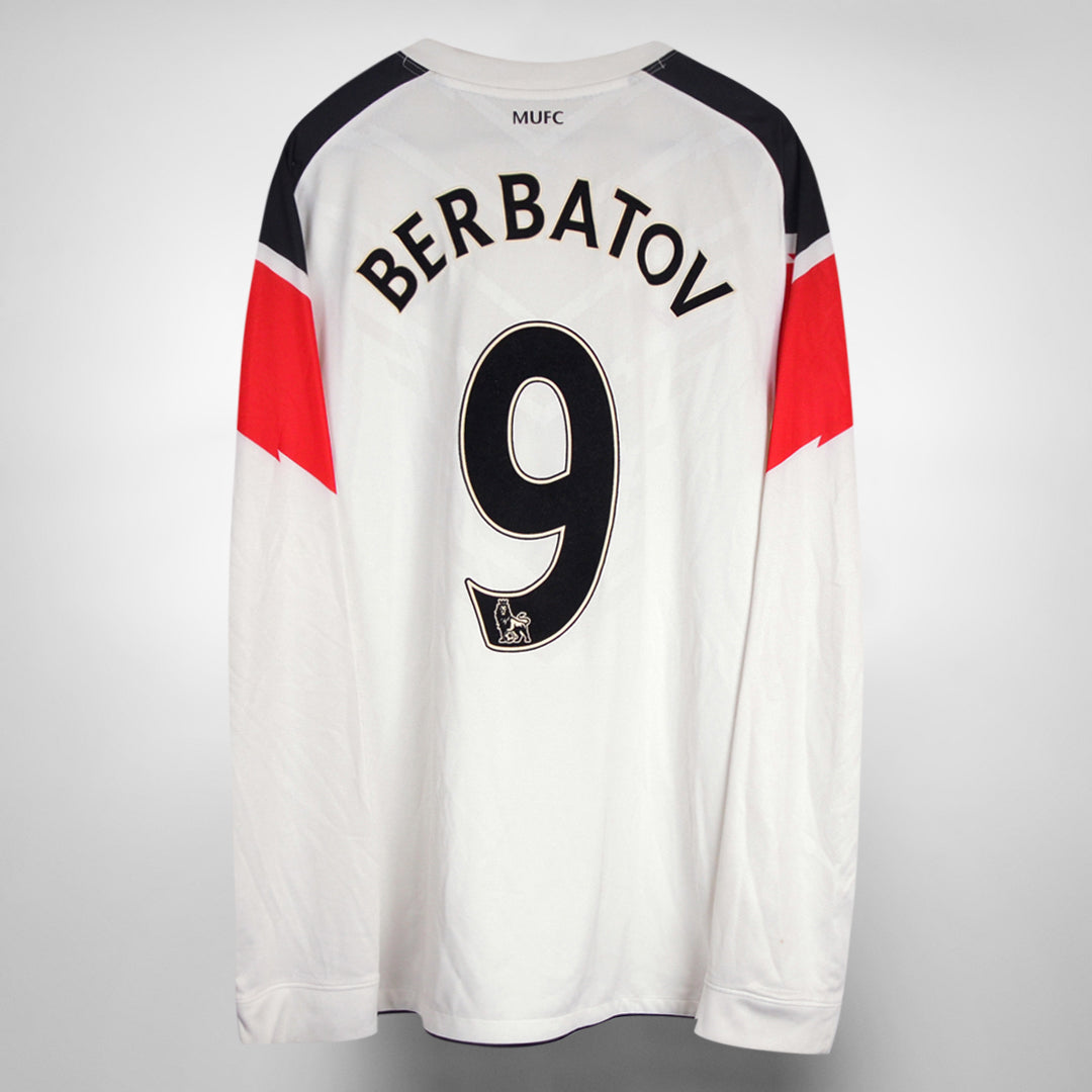 2010-2011 Manchester United Nike Long Sleeve Away Shirt #9 Dimitar Berbatov - Marketplace