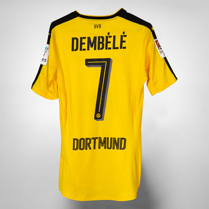 2016-2017 Borussia Dortmund Puma Match Issue Home Shirt #7 Dembele - Marketplace