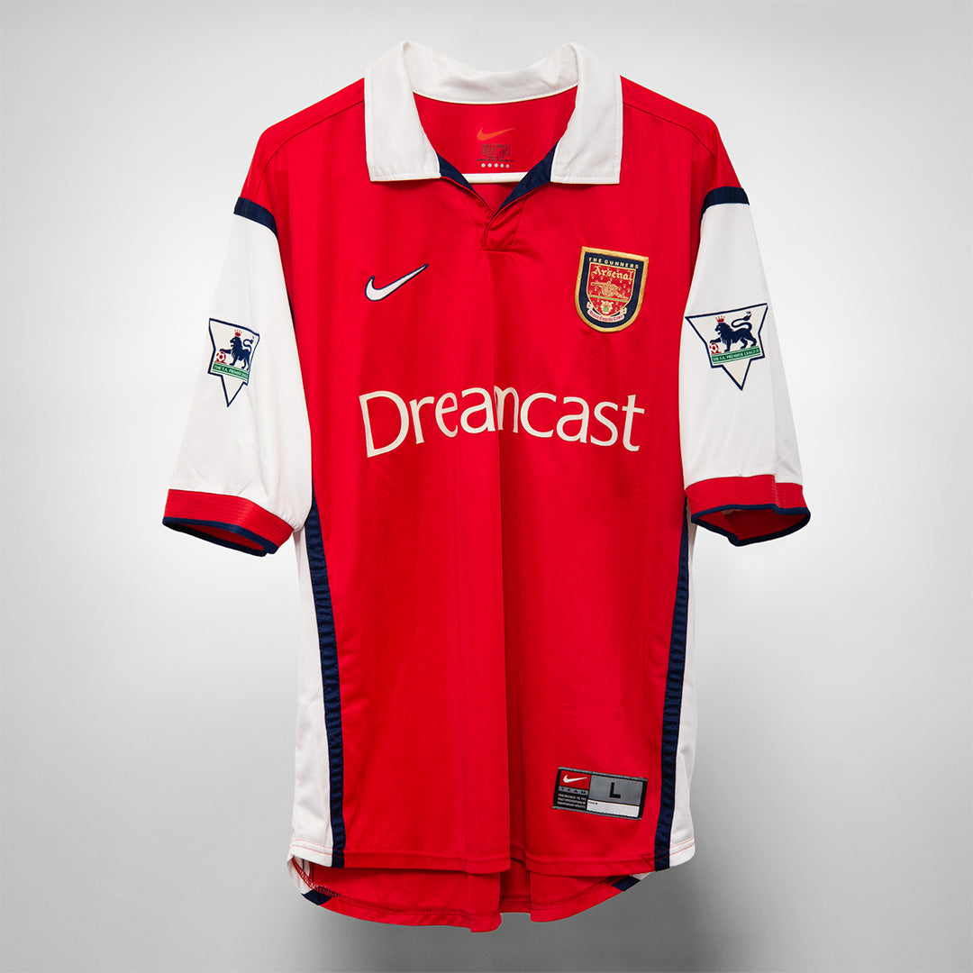 1999 2000 Arsenal Nike Home Shirt Classic Football Shirts Vintage Football Shirts Rare Soccer Shirts Worldwide Delivery 90 s Football Shirts Manchester United Arsenal Juventus Barcelona Bayern Real
