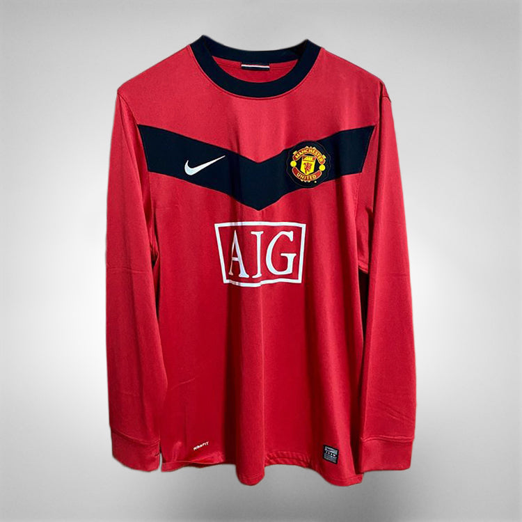 2009 2010 Manchester United Nike Home Shirt AIG Long Sleeve