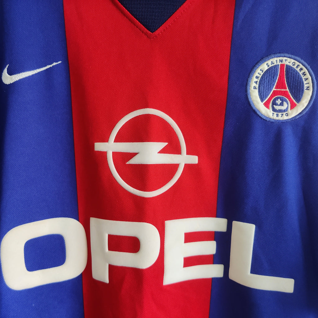 PSG Maillot Anelka 2000 2001 Home Replica Made in Italy Vintage Opel Paris  Ligue 1 Football Homme - Gabba Vintage