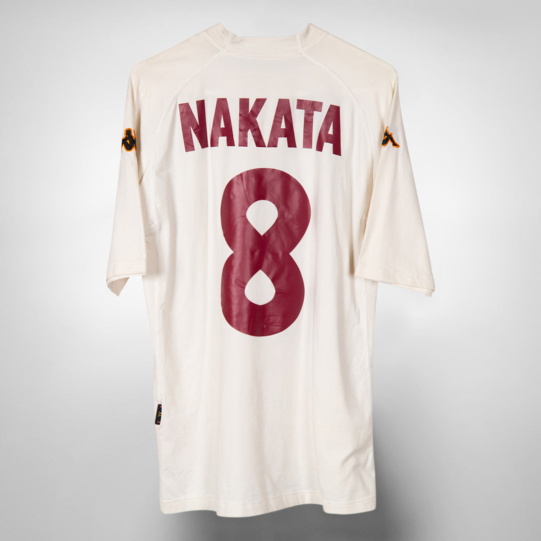 2000-2001 AS Roma Kappa Home Shirt #8 Hidetoshi Nakata