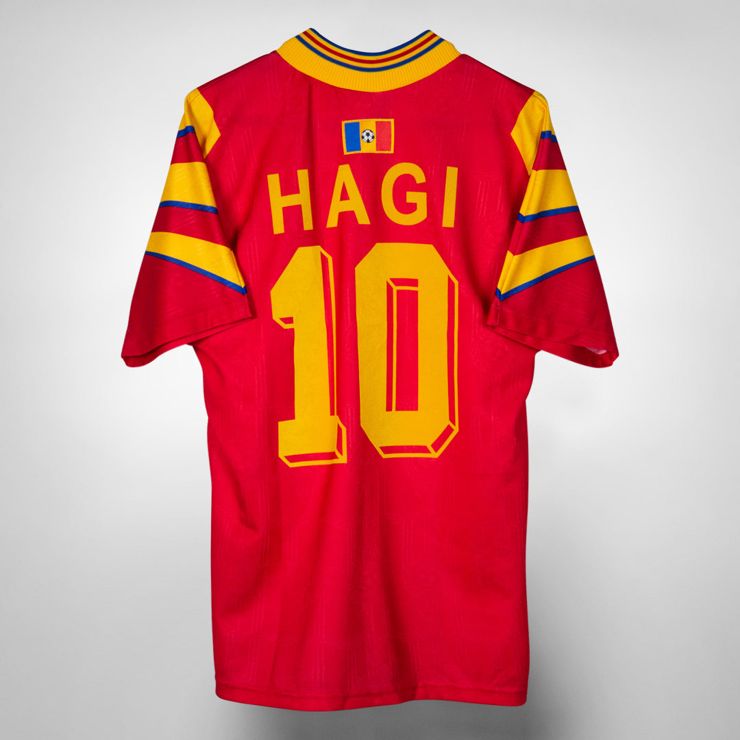1996 1998 Romania Adidas Away Shirt 10 Gheorghe Hagi Classic