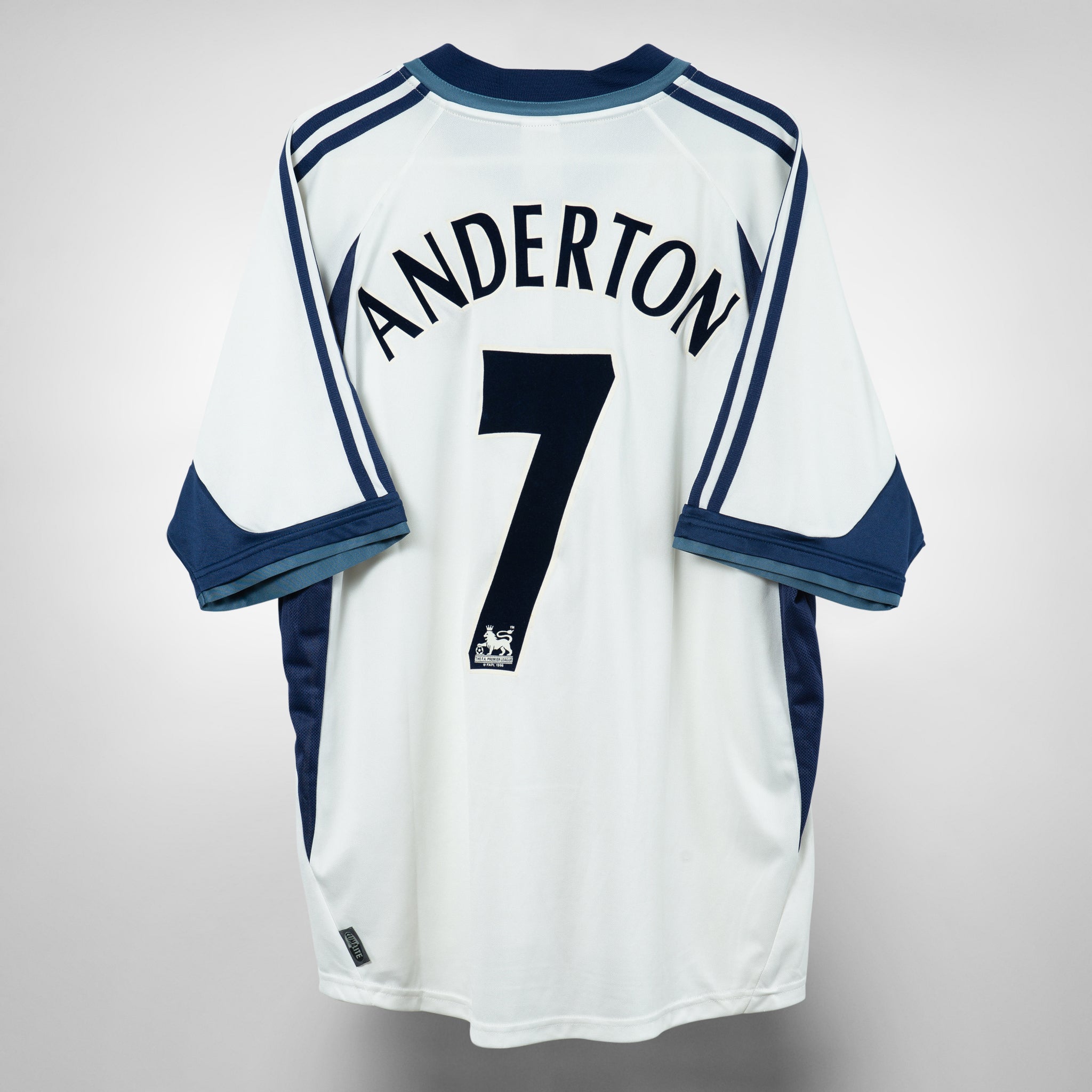 2001 2002 Tottenham Hotspur Adidas Home Shirt 7 Darren Anderton Classic Football Shirts Vintage Football Shirts Rare Soccer Shirts Worldwide Delivery 90 s Football Shirts Manchester United Arsenal