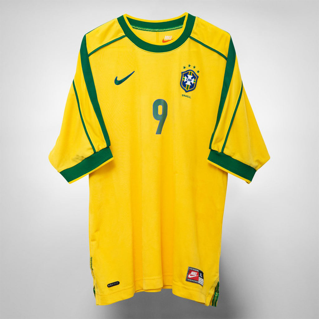Vintage Nike Brazil Brasil 98-00 Home Soccer Futbol Jersey Shirt