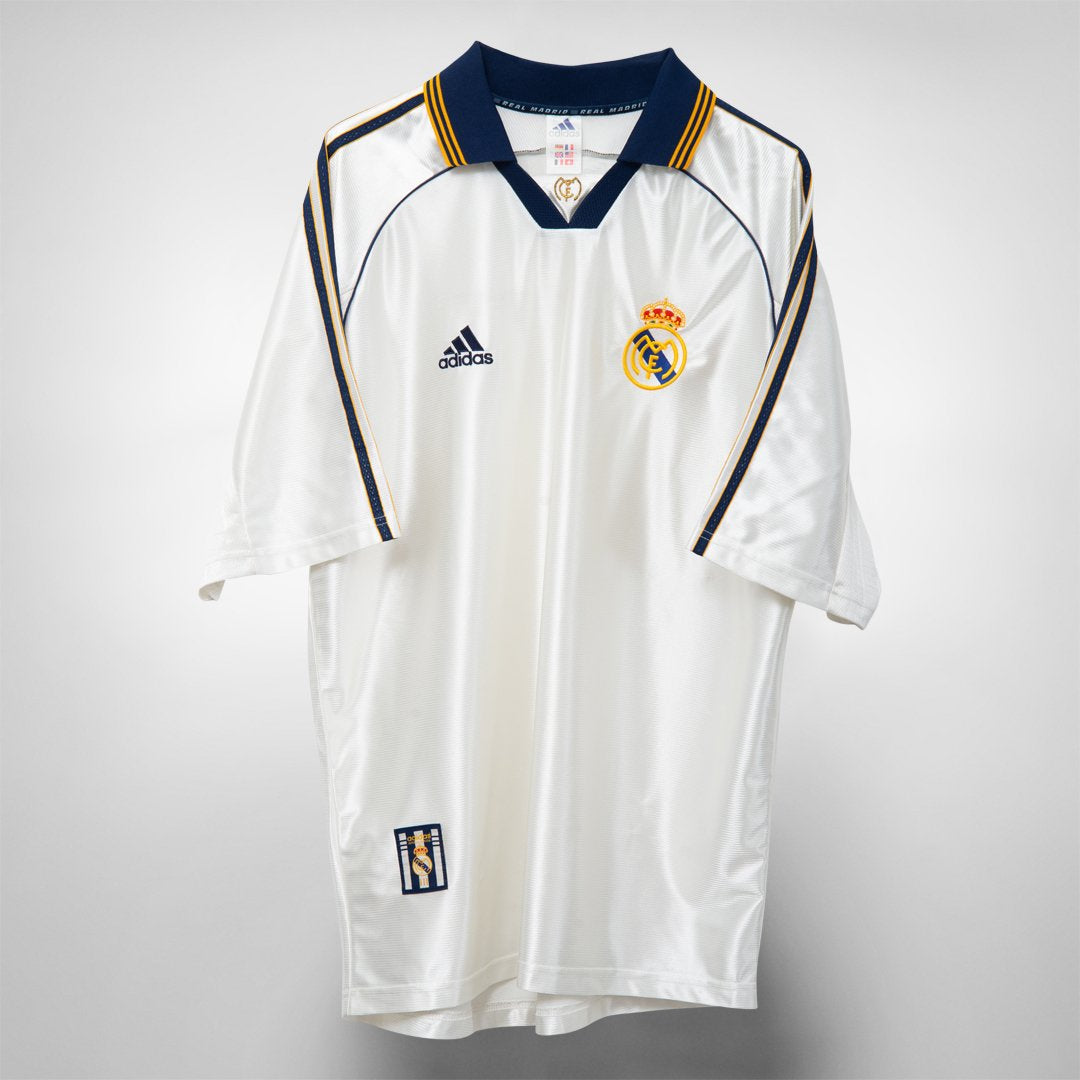 1998 2000 Real Madrid Adidas Home Shirt Unsponsored Version