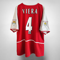 2002-2003 Arsenal Nike Home Shirt #4 Patrick Viera - Marketplace