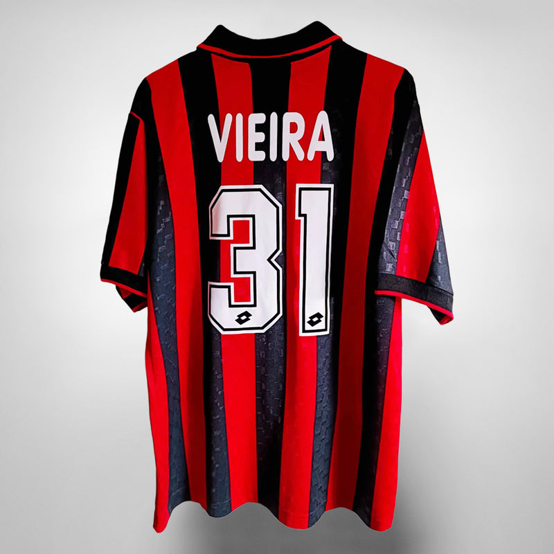 1994-1995 AC Milan Lotto Home Player Spec Shirt #31 Patrick Viera - Marketplace