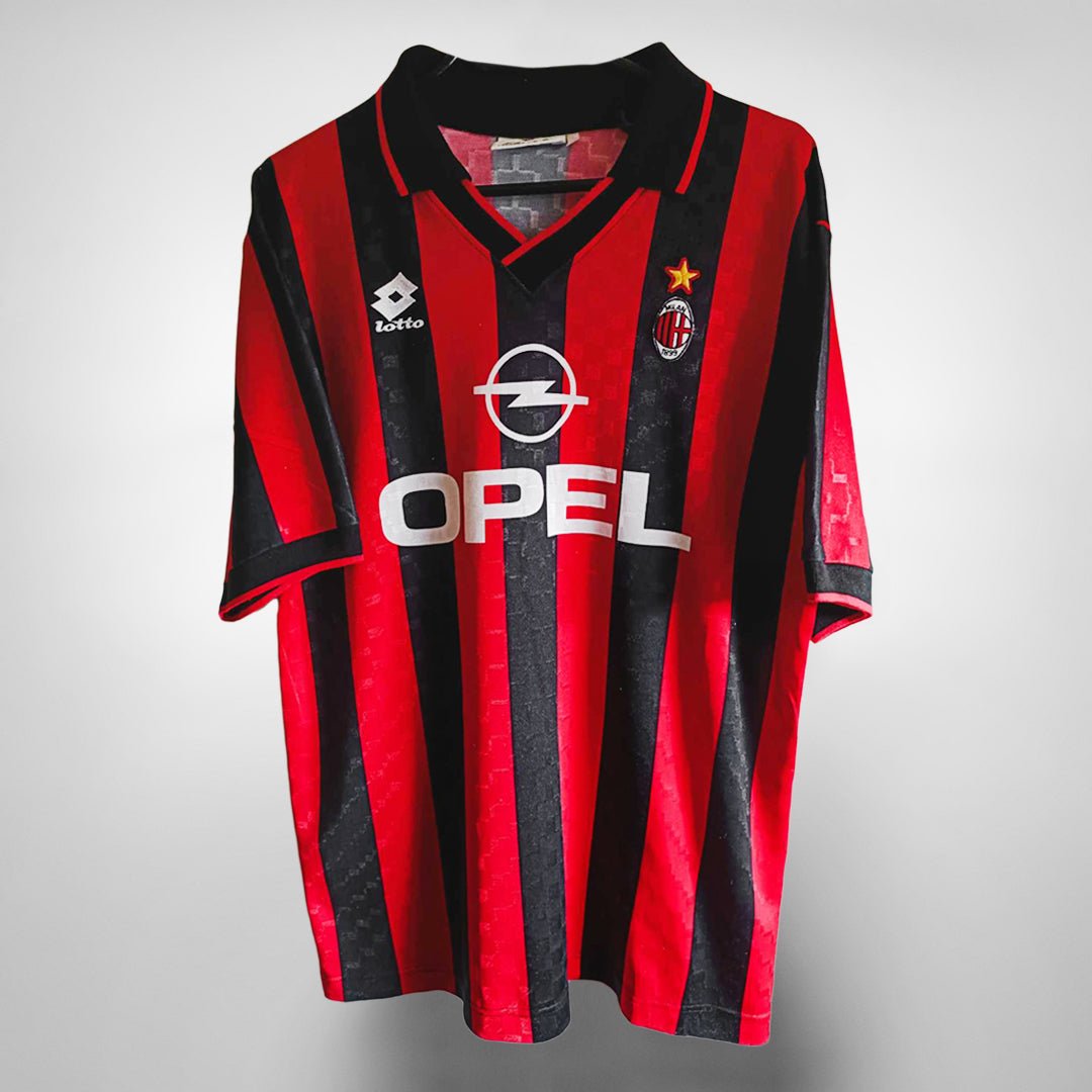 1994-1995 AC Milan Lotto Home Player Spec Shirt #31 Patrick Viera - Marketplace