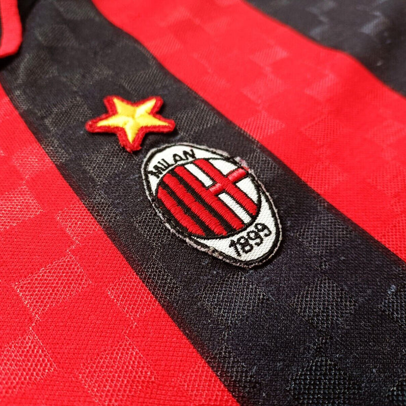 1994-1995 AC Milan Lotto Home Player Spec Shirt #31 Patrick Viera - Marketplace