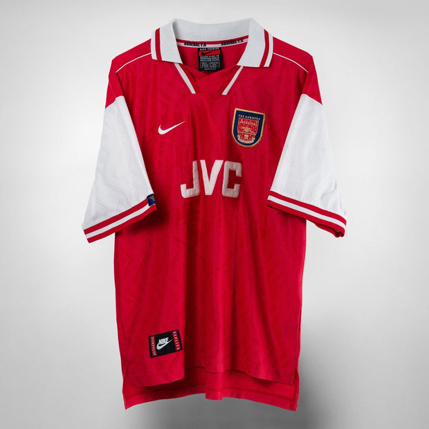 Arsenal Home football shirt 1996 - 1998. Sponsored by JVC