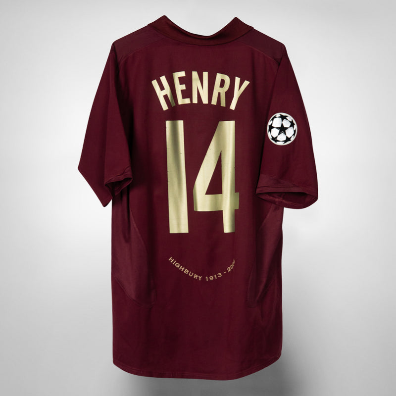 2005-2006 Arsenal Highbury Nike Home Shirt #14 Thierry Henry UCL - Marketplace