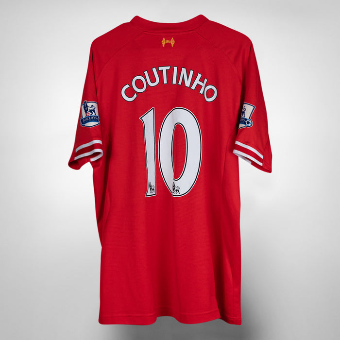 2013-2014 Liverpool Warrior Home Shirt #10 Philippe Coutinho