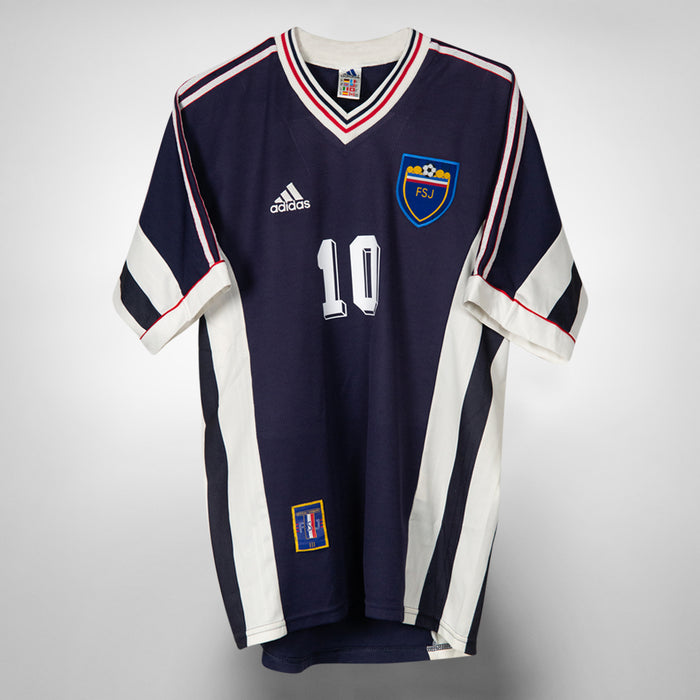 1999-2000 Yugoslavia Adidas Home Shirt #10 Dragan Stojković