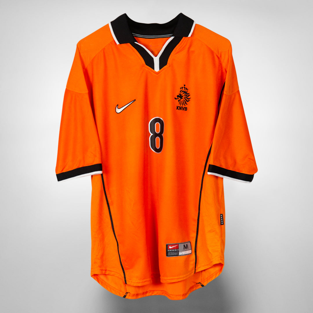 1998-2000 Netherlands Nike Home Shirt #8 Dennis Bergkamp
