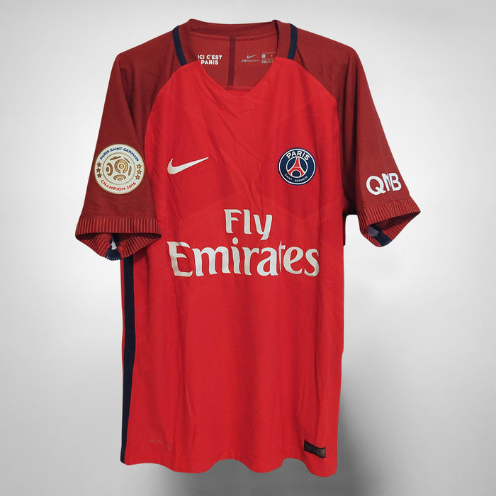 2016-2017 PSG Paris Saint Germain Nike Player Issue Away Shirt #19 Aurier - Marketplace