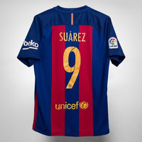 2016-2017 Barcelona Home Nike Shirt #9 Luis Suarez  - Marketplace