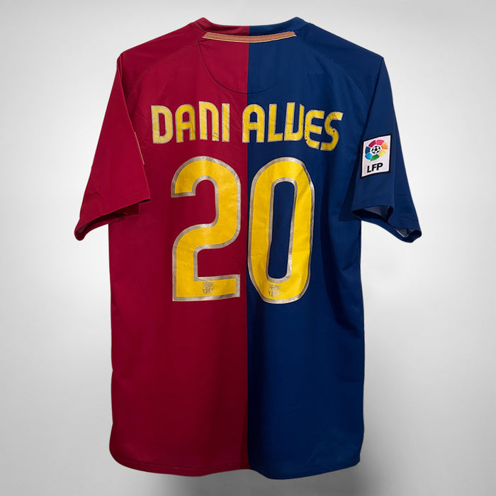 2007-2008 Barcelona Nike Home Shirt #20 Dani Alves - Marketplace