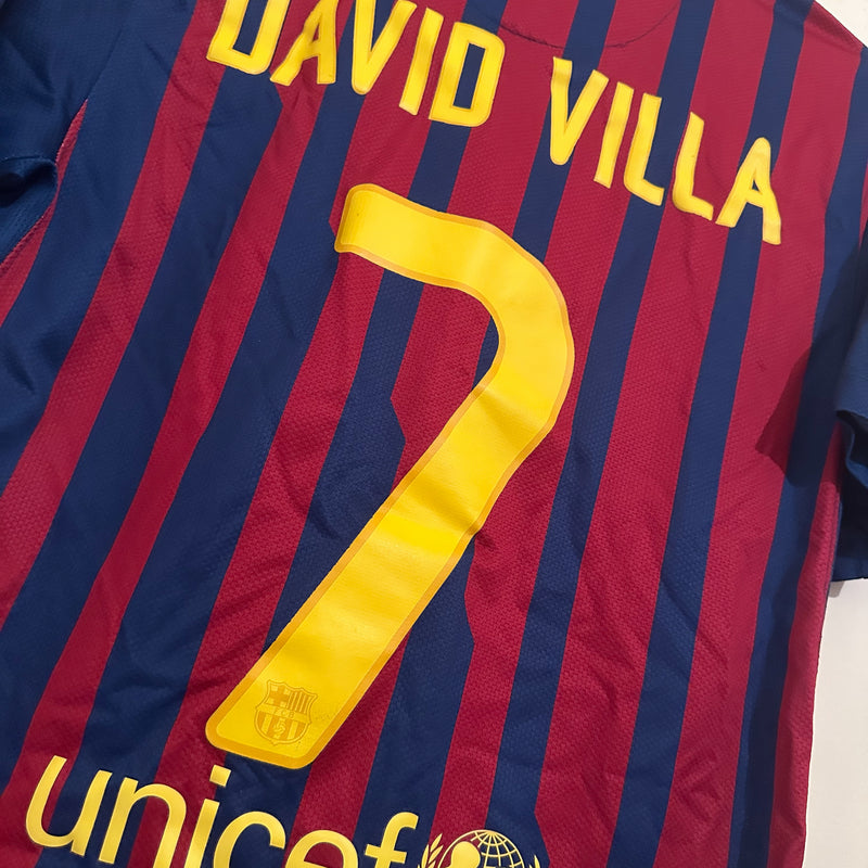 2011-2012 Barcelona Nike Home Shirt #7 David Villa  - Marketplace