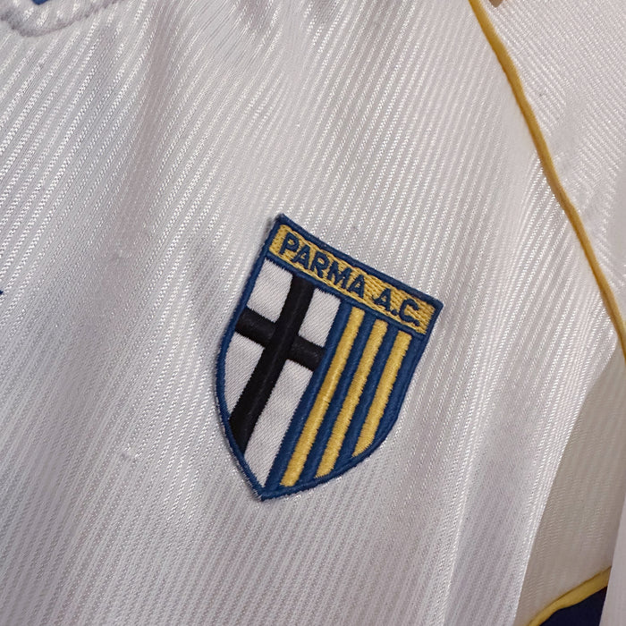 1997-1998 Parma Puma Match Issued Home Shirt #8 Dino Baggio - Marketplace