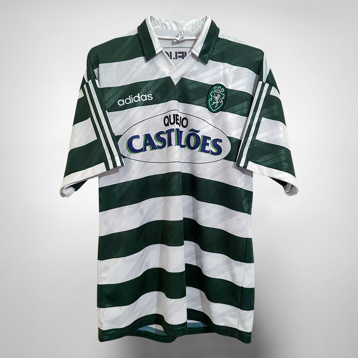 1994-1995 Sporting Lisbon Adidas Match Issue Home Shirt #4 Oceano Cruz - Marketplace