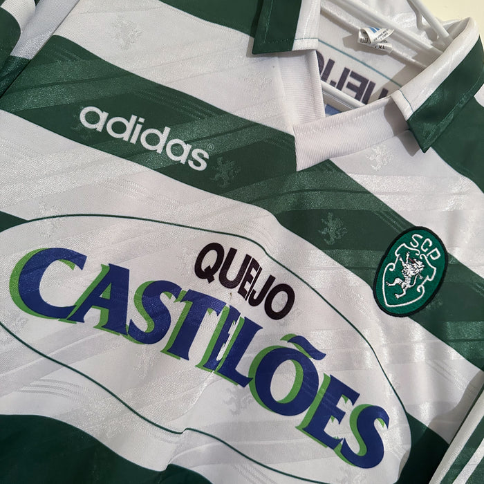 1994-1995 Sporting Lisbon Adidas Match Issue Home Shirt #4 Oceano Cruz - Marketplace