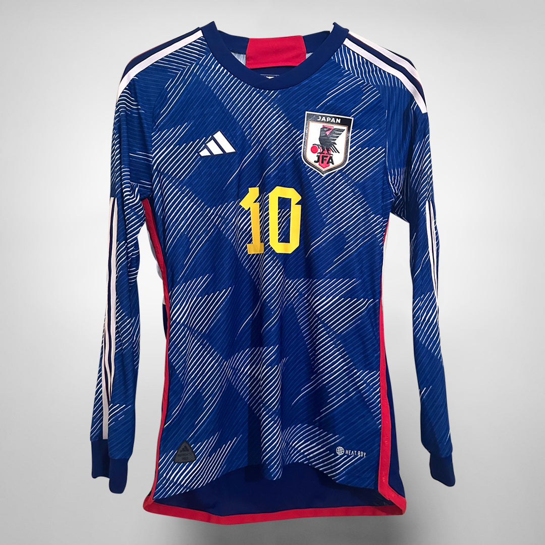 MINAMINO 10 日本代表 ユニフォーム 2022/23 Japan Away Jersey #10 Minamino Large Adidas World