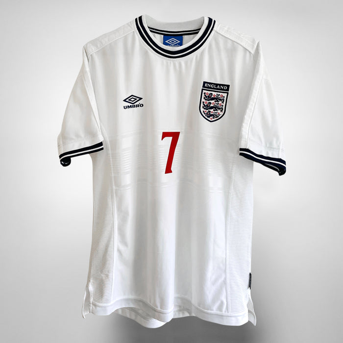 1999-2001 England Umbro Home Shirt #7 David Beckham - Marketplace