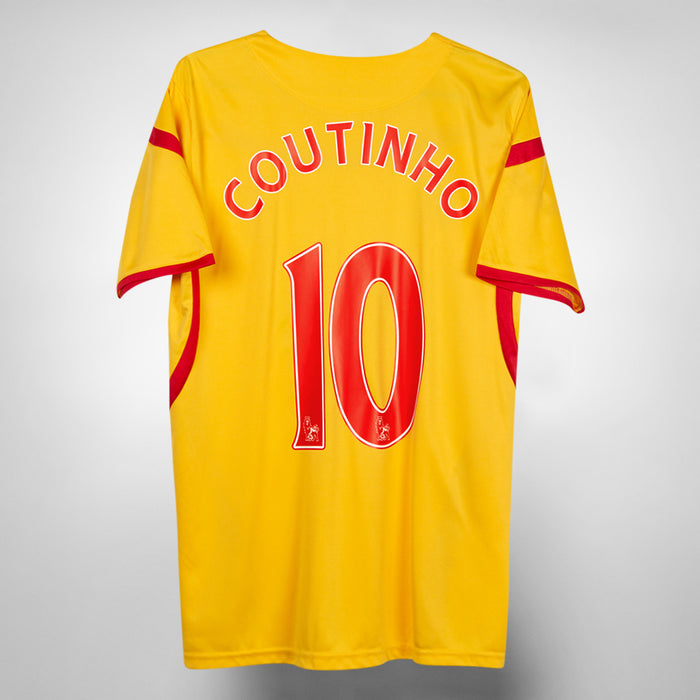 2014-2015 Liverpool Warrior Away Shirt #10 Philippe Coutinho