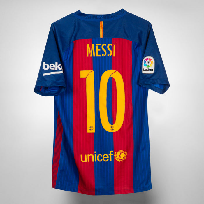 2016-2017 Barcelona Nike Home Shirt #10 Lionel Messi