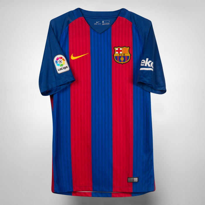 2016-2017 Barcelona Nike Home Shirt #10 Lionel Messi
